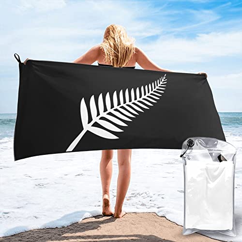 Neuseeländisches Maori-Farn-Mikrofaser-Strandtuch, schnell trocknend, übergroße Handtücher, Decke für Reisen, Pool, Camping