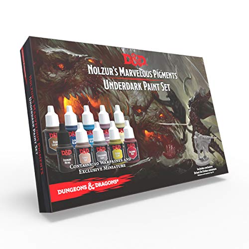 The Army Painter | Dungeons and Dragons Nolzur's Marvelous Pigment Underdark Farbset | 10 Acrylfarben | Miniatur zum Bemalen | für Rollenspiele und Tabletop | Wargames Miniatur Modell-Malerei