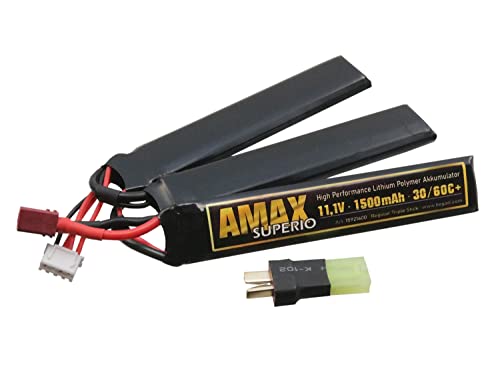 Begadi 'AMAX Superio' LiPo Akku 11,1V 1500mAh 30/60C+ 'Regular Triple Stick', Dean & Mini TAM -Gold