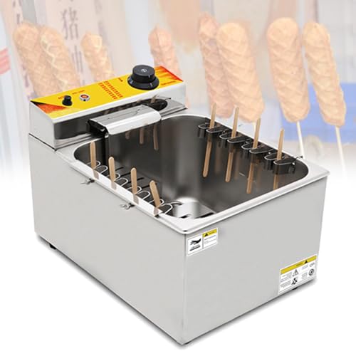 DOZPAL Elektrische Corn Dog Maschine Snackmaschinen Maker, 8 Stück Wurstbratgerät, einstellbare Temperatur, für Restaurant, Geschäft, Zuhause