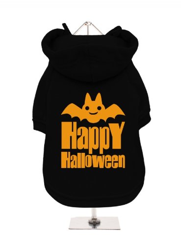 "Halloween: Happy Halloween" UrbanPup Hunde Sweatshirt (schwarz/orange)