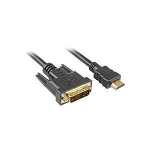 Sharkoon - Adapterkabel - Single Link - HDMI männlich zu DVI-D männlich - 2 m