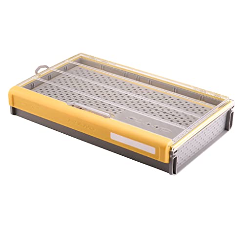 PLANO EDGE 3700 Hook Utility Box, transparent/gelb, Tackle Storage Zubehör, wasserdichter und rostbeständiger Behälter für Angelhaken