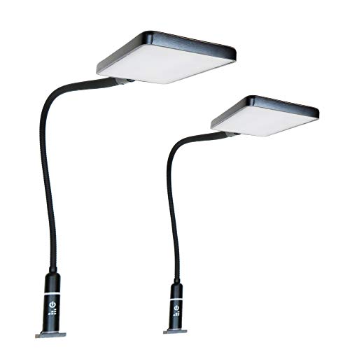 4W LED Bettleuchte Leseleuchte Flexleuchte Nachttischlampe Bettlampe Leselampe schwarz, Auswahl:2er Set schwarz