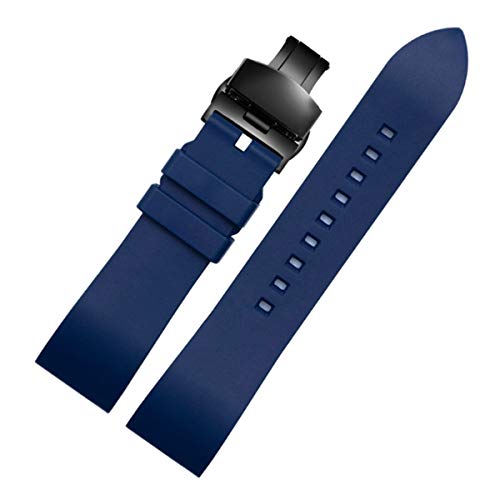 20mm 22mm 24mm weiche Gummibügel Gummiuhrenarmband-Armband Sport Quick Release Blau Style 4,20mm