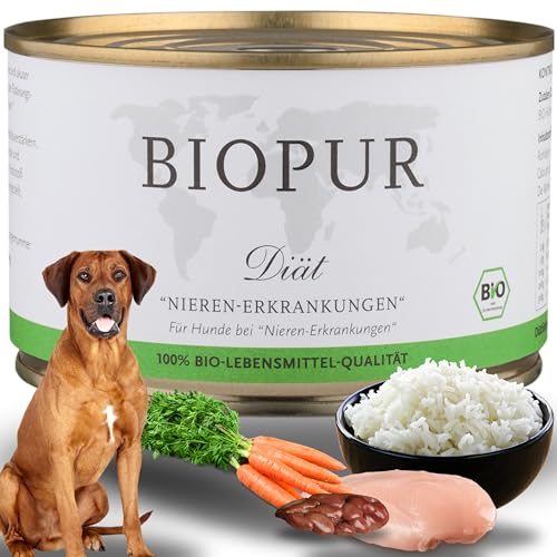 BIOPUR Bio Diätfutter bei Nieren-Erkrankungen für Hunde 6x400g