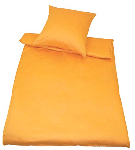 Kinzler Bettwäsche, Baumwolle, gelb, 40x80 + 135x200 cm