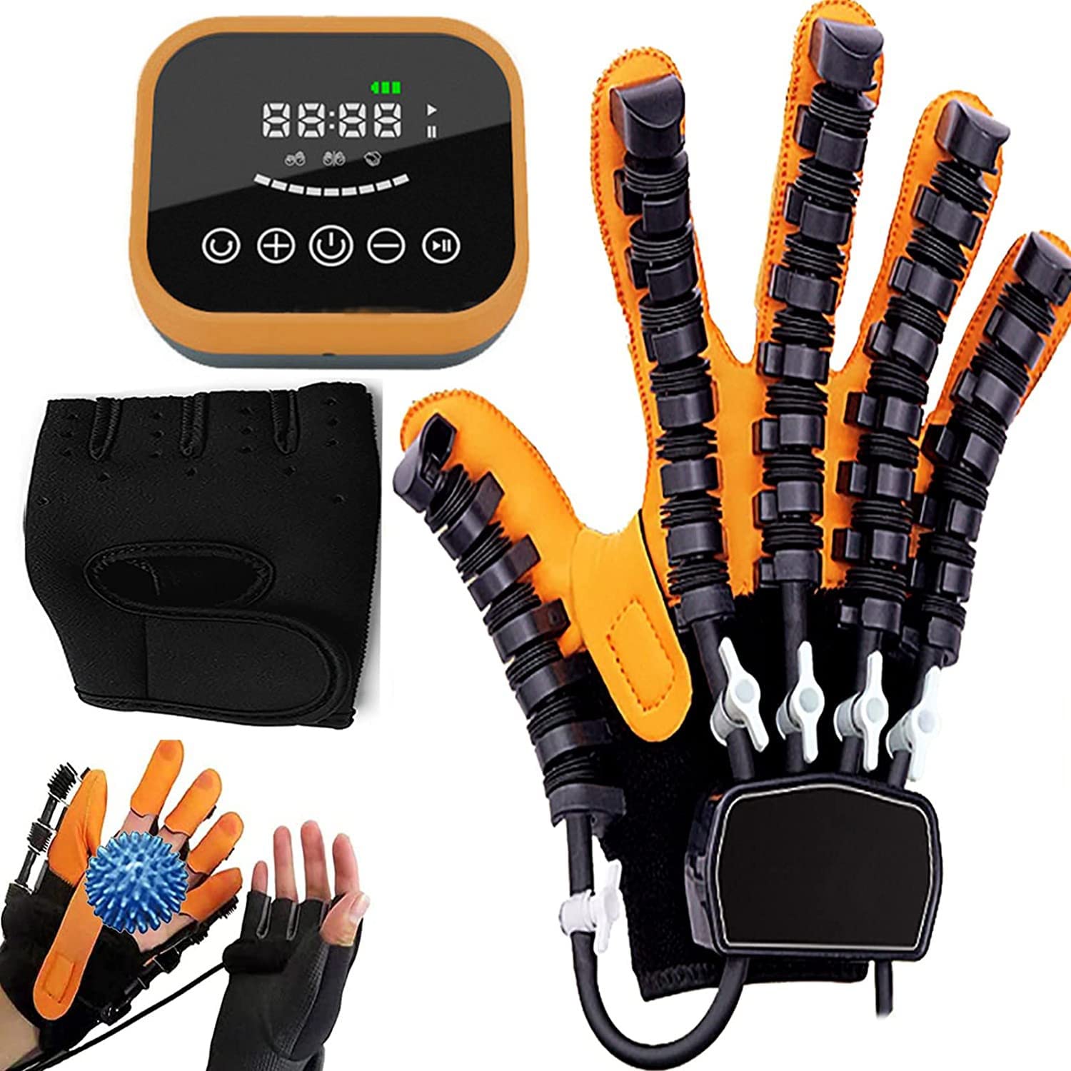 Hand Function Rehabilitation Robot Gloves, Hemiplegia Stroke Arthritis Hand Finger Rehabilitation Trainer Robot Rehab Gloves,Therapy Exercise Hand Accessories Rehabilitation System(Size:right-xl)