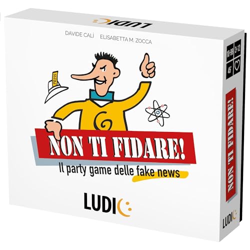 Ludic Vertrauen Sie Nicht dem Partyspiel der gefälschten Nachrichten It57366 Gesellschaftsspiel für die Familie für 3-12 Spieler, Made in Italy