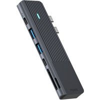 Rapoo USB-C Multiport Adapter, 7-in-2, grau (00217690)
