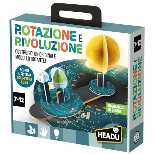 Headu Rotation und Revolution Bauen Sie EIN originelles rotierendes Modell It57083 Wissenschaftliches Spiel für Kinder von 6-10 Jahren, hergestellt in Italien