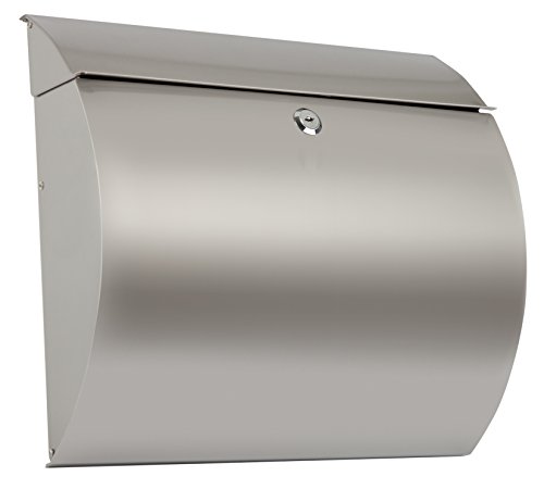 Arregui Aura E5405-12 Individueller Briefkasten aus rostfreiem Stahl, Größe L (Zeitschriften und C4-Umschläge), Edelstahl, 33 x 37,5 x 10,5 cm
