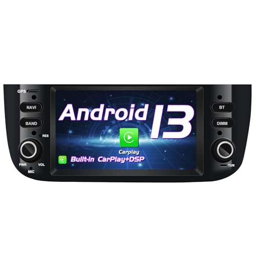 BOOYES für FIAT Linea Punto 2012-2015 Android 10.0 Double Din 6,2"Auto Multimedia GPS Navigation Auto Radio Stereo Auto Auto Play/TPMS/OBD / 4G WiFi/DAB/SWC