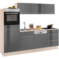 OPTIFIT Küche "Bern", Breite 240 cm, mit E-Geräten, Stärke der Arbeitsplatte wählbar