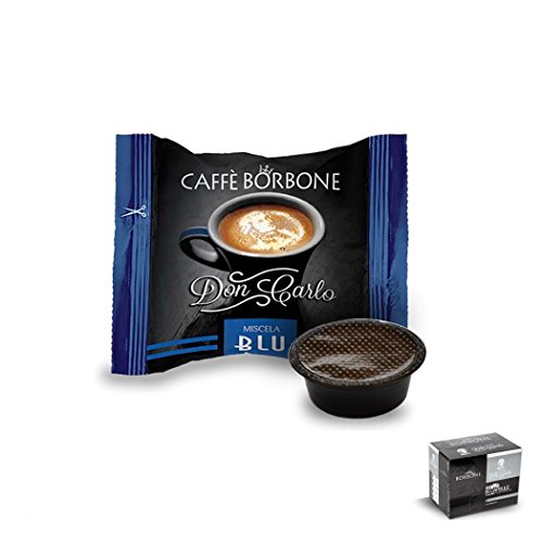Caffe Borbone Blau 100 Kaffee Kapseln Don Carlo Kompatibel Lavazza a Modo mio