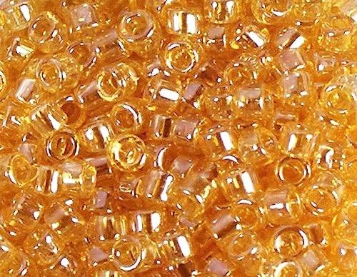 Japanische Perlen Zylinder Schatz glänzend orange 1,8 mm.11/0 100 g.