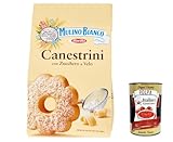 6x Mulino Bianco Canestrini, Zuckerkekse, Kekse mit zucker cookies brioche Kuchen, canestrelli 200 g + Italian Gourmet polpa 400g