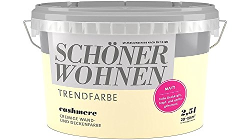 SCHÖNER WOHNEN FARBE Wand- und Deckenfarbe »Trendfarbe Cashmere, matt«, 2,5 l