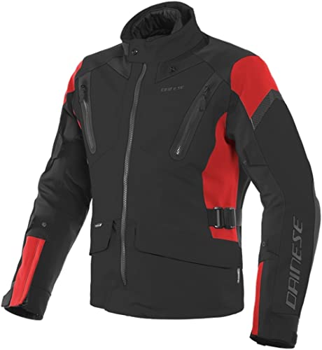 Dainese Motorradjacke mit Protektoren Motorrad Jacke Tonale D-Dry Textiljacke schwarz/rot/schwarz 48 (M), Herren, Tourer, Ganzjährig