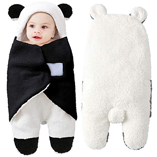 Rehomy Neugeborenes Baby Schlafsack Warm Fleece Atmungsaktiv Wickeldecke Wickeldecke für Baby Jungen und Mädchen
