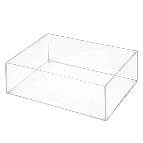 Aufbewahrungsbox aus Acrylglas 300x220mm, 100mm Hoch, transparent/durchsichtig/Kunststoff/Quadratisch/Sammelbox/ohne Deckel - Zeigis®