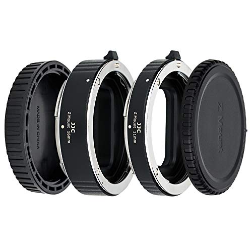 JJC Metall Autofokus-Zwischenringe (AF) für Makrofotographie 11mm/16mm Set für Nikon Z-Bajonett System-Digitalkamera Z7, Z6, Z50 usw. und Z Bajonett Objektiv