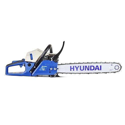 HYUNDAI Benzin-Kettensäge CS6220G (professionelle Motorsäge / Benzinsäge mit 510mm Schwert, 61.5 cc / 3.9 PS Motor, ausgeliefert mit 2 Ketten und praktischer Tragetasche)