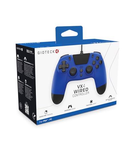 Gioteck - Gioteck - VX4 Wired Controller Blue for PS4 (1 ACCES)