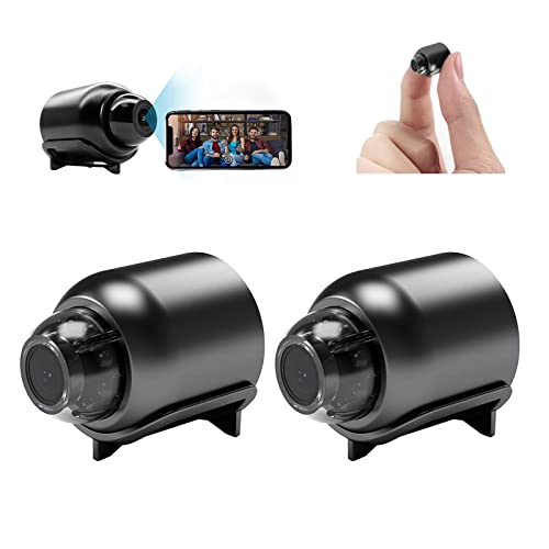 Mini Kamera 1080P HD Mini WiFi Kamera Nachtsicht Überwachungskamera mit Bewegungserkennung Fernüberwachung, 160° Weitwinkel-Mikromonitor für Heimbüro, Lagerhaus, Geschäft (2PCS)