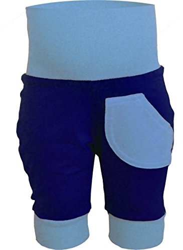 Kleiner Fratz 3/4 Capri Baby/Kinder Sommer Pumphose (Farbe Navy-hellblau) (Größe 128-140)