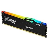 Kingston FURY Beast Schwarz RGB 16GB 5600MT/s DDR5 CL36 DIMM Desktop Gaming Speicher Einzelnes Modul - KF556C36BBEA-16