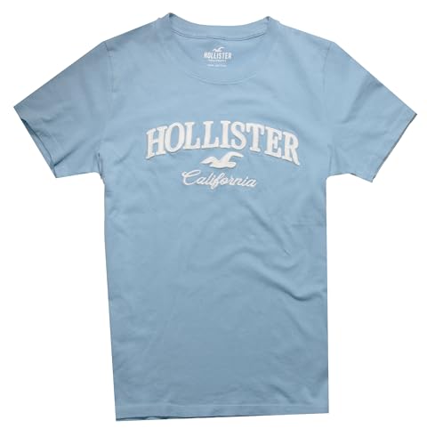 Hollister Damen Graphic Tee T-Shirt, Blau 0027-220, Klein
