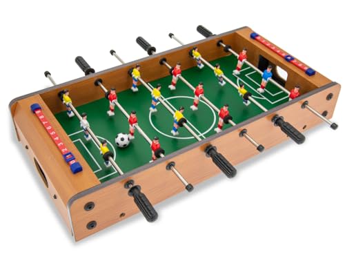 Teorema 68593 - Tischfußball aus Holz - Kompaktes Fußballspiel für Kinder und Erwachsene