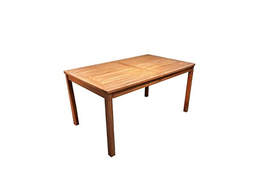 LINDER EXCLUSIV Echt Teak Tisch Gartentisch Teaktisch 150 x 80 x 75 cm T41