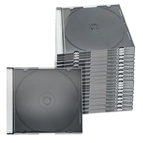 ENERGMiX 100x CD Slim Hüllen Slimcase 1 Fach mit schwarzem Tray 5,2 mm (100er Pack)