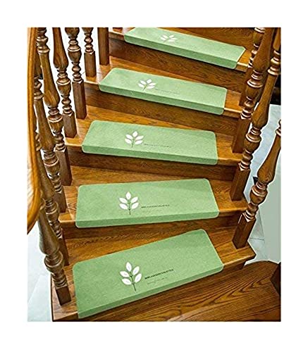 SKYWPOJU Stufenmatten Treppenmatten Nachtleuchtend,Treppen Lärmschutz rutschfest Selbstklebende Treppenteppich,für Kinder, Älteste und Haustiere (Color : A2, Size : 15PCS)