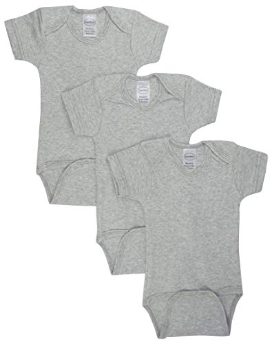 Bambini Grey Bodysuit Onezies (Pack of 3) - Medium