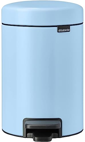 Brabantia NewIcon Treteimer, 3 Liter, sanft schließend, Kunststoff-Inneneimer - Dreamy Blue