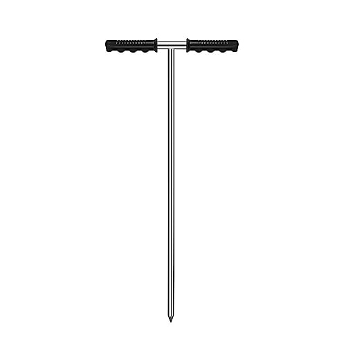 Verbesserte Bodenproben-Sonde, einziehbar, Edelstahl-Bodensonde, Stab, 81,3 - 121,9 cm hoch, T-Stil-Griff, Bodenprobe, Edelstahl-T-Griff, professionelles Boden-Set