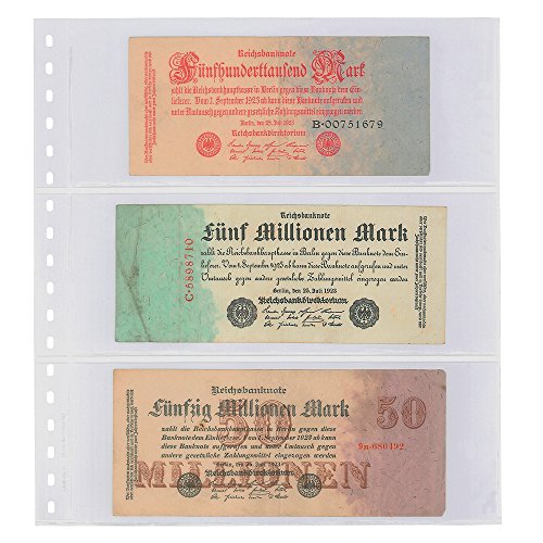 Lindner 831 Klarsichthülle mit Blankoseite für Banknoten