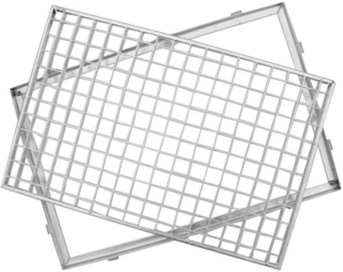 ACO Gitterrost mit Zarge Stahl, verzinkt, 80 x 40 cm