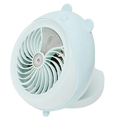 Mini-Ventilator, Befeuchtungsventilator, sicher zu verwenden für Büros für Wohnheime(Blauer Bär)