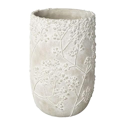 GASPER Vase GYPSOPHELIA - Schleierkraut Grau Ø 20 cm x 28,8 cm - Keramik