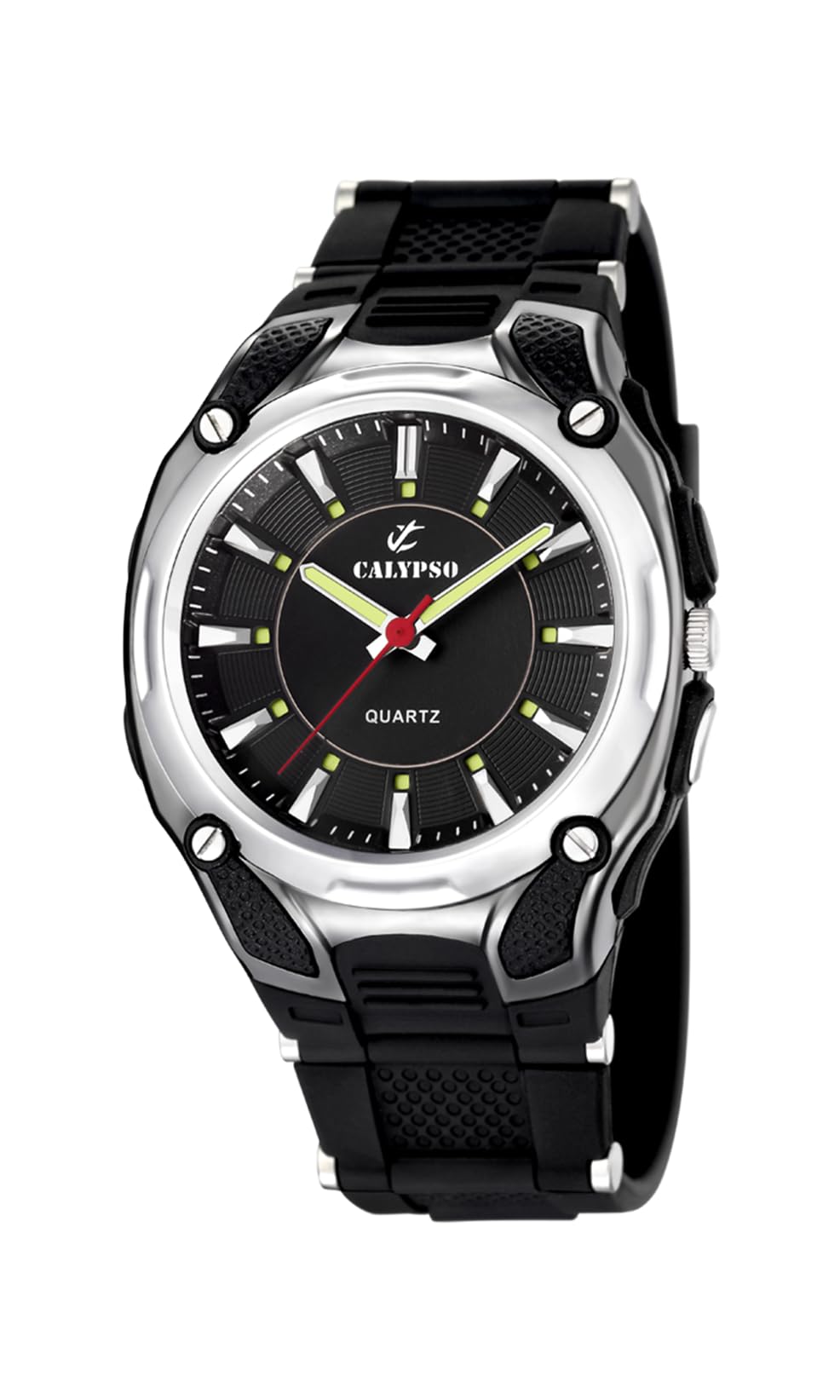 Calypso Men's Quartz Watch with Black Dial Analogue Display and Black Plastic Strap K5560/2