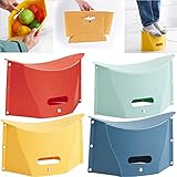 Portable Folding Stool Camping Stool Height Mini Stool Load 100 kg for Indoor and Outdoor, Can be Used as a Storage Bag for Small Objects (4 Teiliges Set)