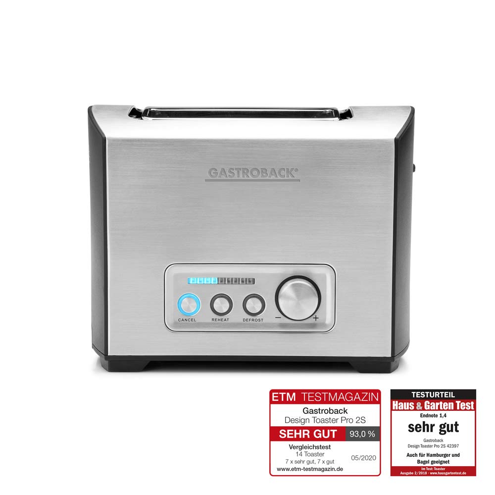 GASTROBACKDesign Toaster Pro 2S, 25 x 18 x 19 cm, Edelstahldesign