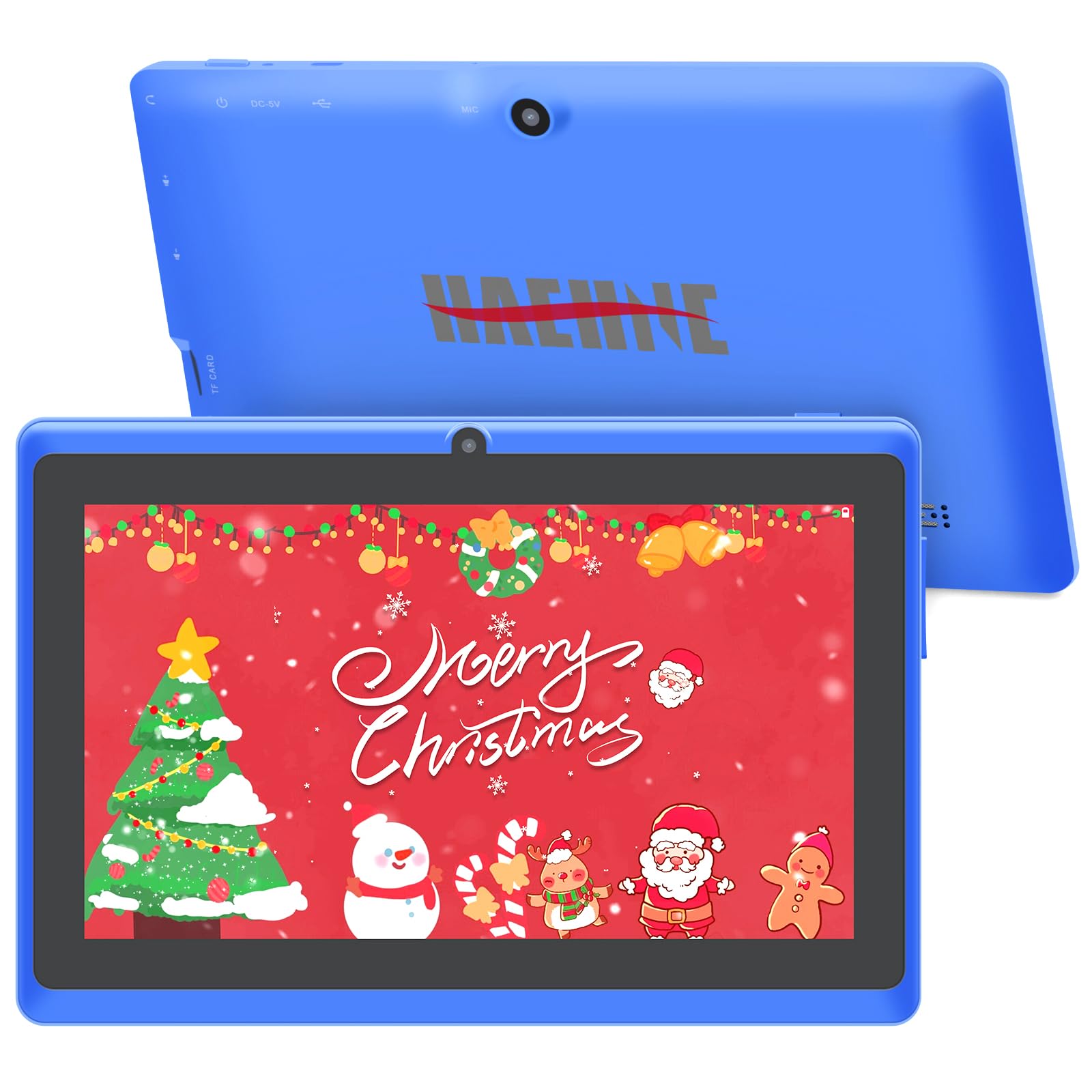 Haehne 7 Zoll Tablet PC, Android 5.0, Quad Core A33, 1GB RAM 8GB ROM, Dual Kameras, WiFi, Bluetooth, Kapazitiven Touchscreen, Blau