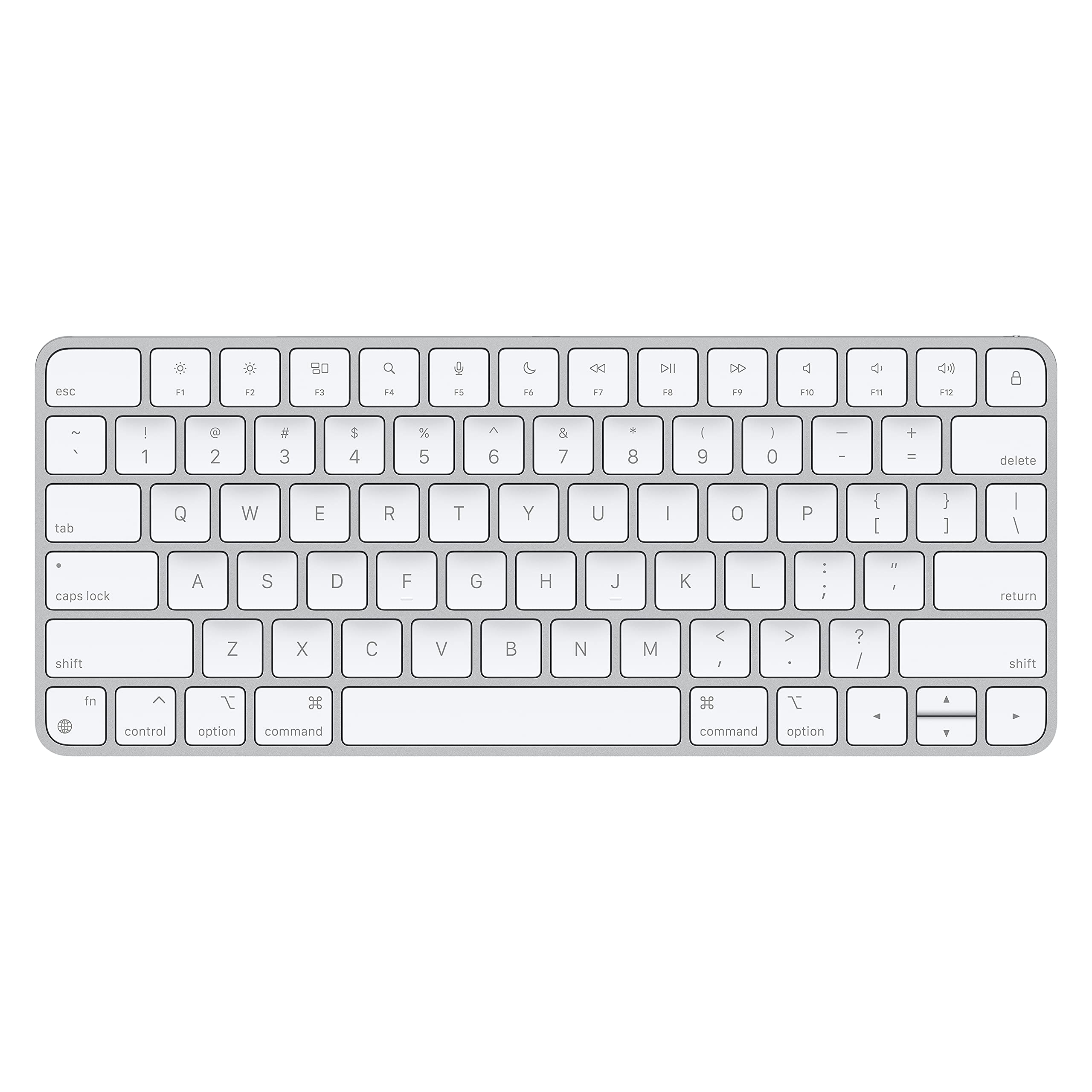Apple Magic Keyboard: Bluetooth, wiederaufladbar. Kompatibel mit Mac, iPad oder iPhone; Englisch (USA), Silber