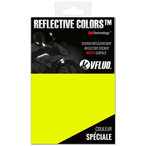 VFLUO Reflektoren Blatt Selbstklebende Aufkleber zum Ausschneiden für Motorrad,Fahrrad, Helm,Motorradhelme. - 3M™ Technology - Sichtbarkeit & Beschilderung - Diskret & Design - DIY