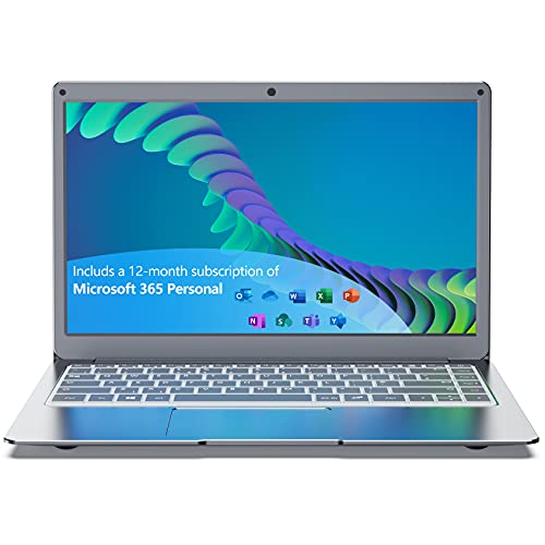 jumper Laptop mit Microsoft Office 365 4GB RAM 64GB eMMC 13,3 Zoll FHD Computer PC (Intel Celeron-CPU, Windows 10, Dualband-WLAN, USB 3.0) unterstützt 256 GB TF-Karte und 1 TB SSD-Erweiterung